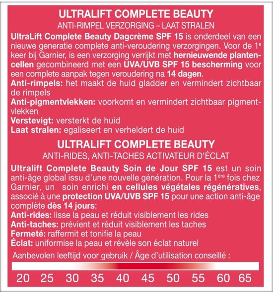 Skin Naturals UltraLift SPF 15 Crème de jour - 50 ml - Anti-rides