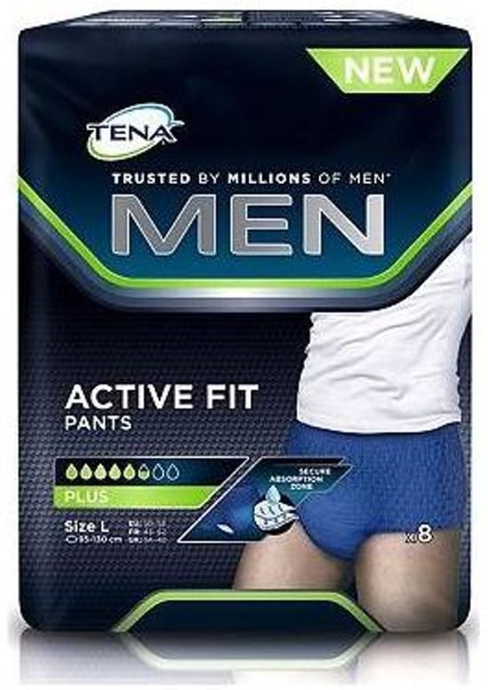 Men Active Fit Plus L Incontinence - 8 pieces - Incontinence pants