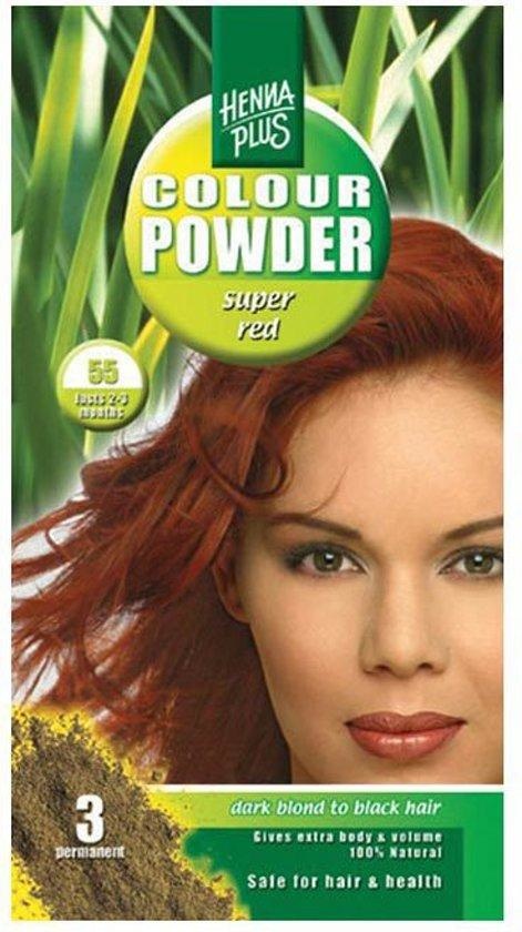 Poudre colorée Hennaplus - Super Red 55 - Teinture pour les cheveux