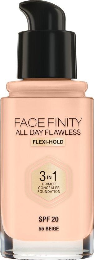 Max Factor Facefinity All Day Flawless 3-in-1 Liquid Foundation - 055 Beige