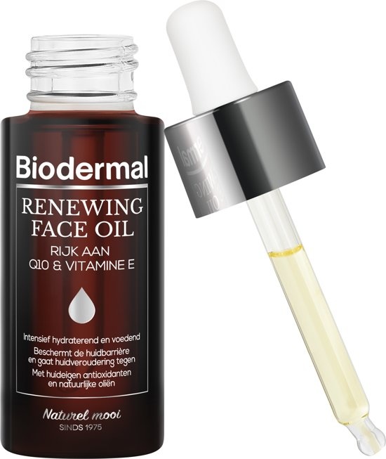 Biodermal Renewing Face Oil - Met de huideigen krachtige antioxidanten Q10 - 30ml