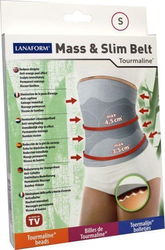 Ceinture amincissante Mass & Slim - Taille S Gris - Emballage endommagé -