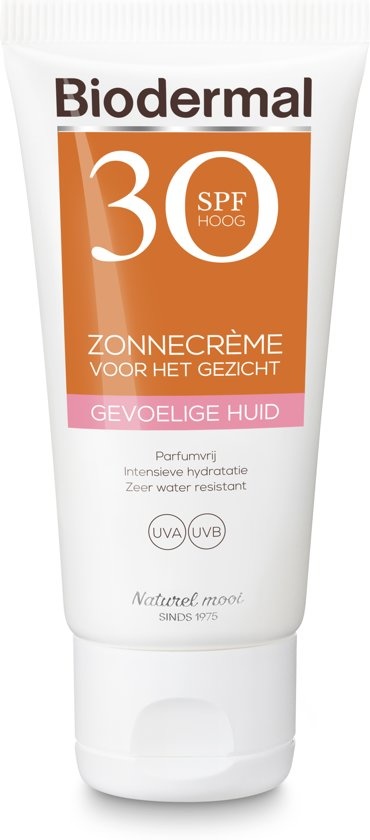 Zonnecrème gezicht - SPF 30  - Gevoelige huid - 50ml