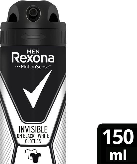 Men invisible on black + white clothes, antiperspirant 48H