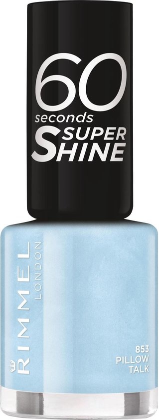 Rimmel London - 60 seconds supershine nailpolish - Pillow Talk - Cream blue