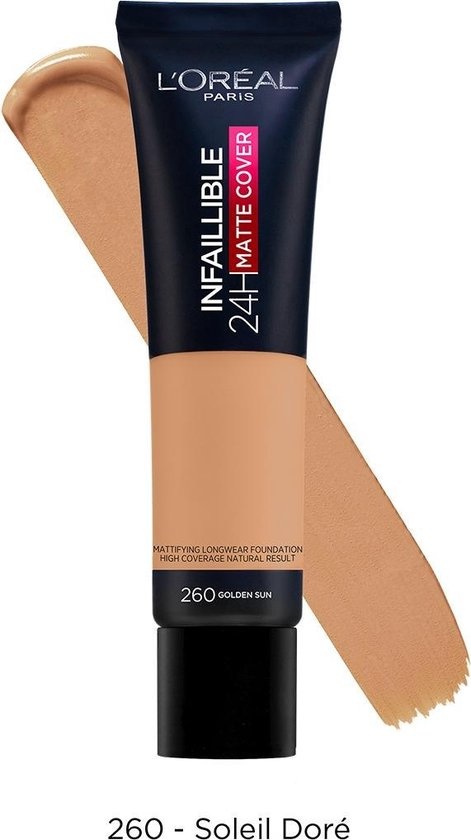 L'Oréal Make-up Infaillible 24H Matte Cover 115 Beige Dore/Golden Beige -  30 ml - INCI Beauty
