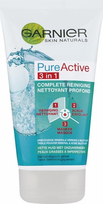 Garnier Pure Active Complete Reiniging 3in1 150 ml