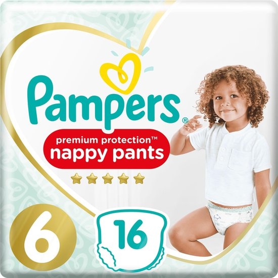 Tegenhanger doen alsof entiteit Pampers Premium Protection Pants Luierbroekjes - Maat 6 (15+ kg) - 16 stuks  - Onlinevoordeelshop
