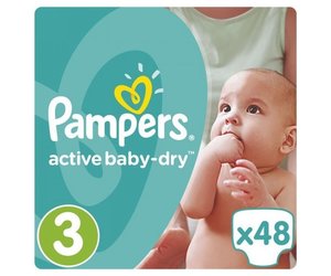 pampers baby active dry 3