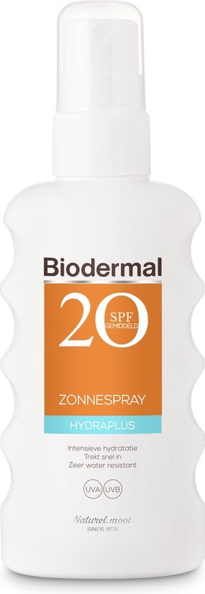 Solaire Biodermique - Hydraplus - Spray Solaire - SPF 20 - 175 ml