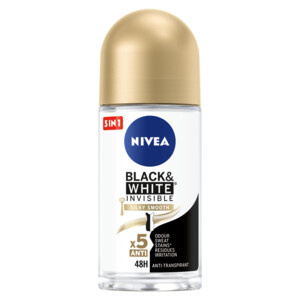 Nivea Deodorant Roller Black & White Silky Smooth - 50 ml