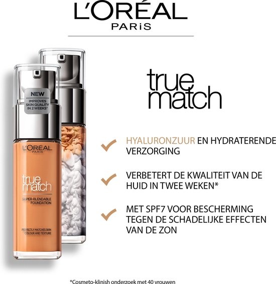 L'Oréal Paris True Match Foundation - 8.5.N Pecan - Natuurlijk Dekkend - 30 ml