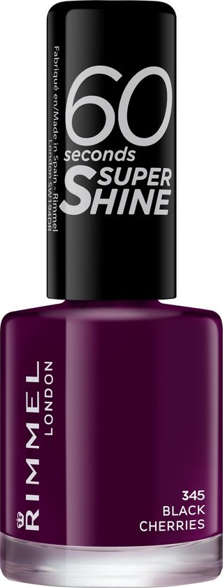 Rimmel London 60 Sekunden Supershine Nagellack - 345 schwarze Kirschen