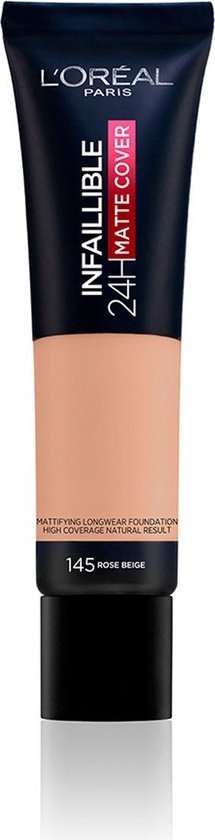 L'Oréal Paris Infaillible 24H Matte Cover Foundation - 145 Beige Rosé - 35 ml