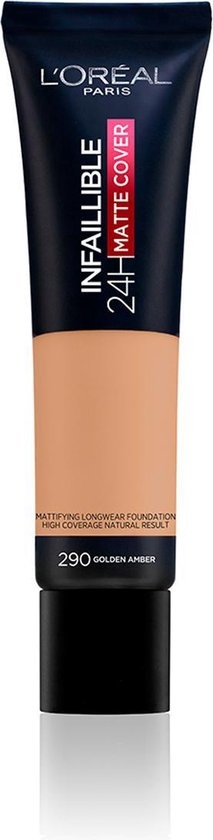 L'Oréal Paris Infaillible 24H Matte Cover Foundation - 290 Ambre Doré – 35 ml