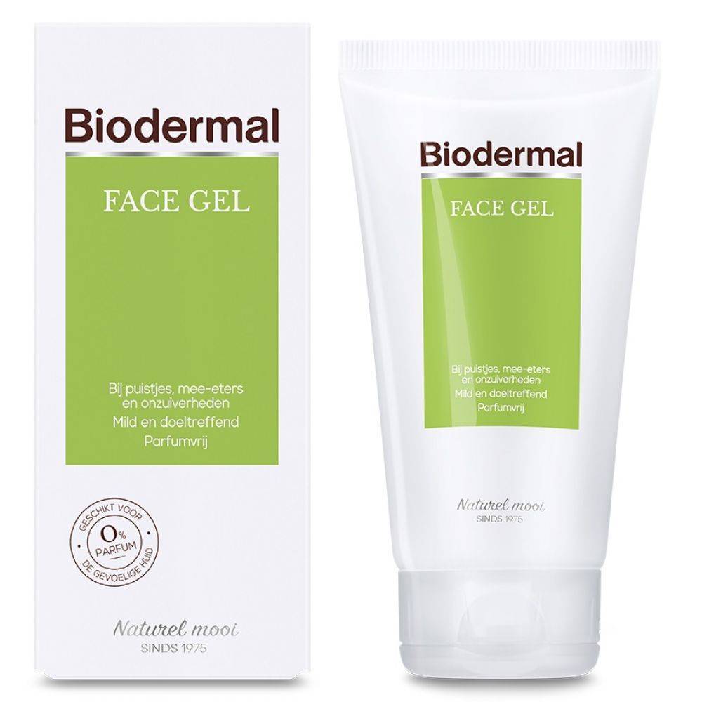 Gel Visage Biodermique Peaux Grasses & Mixtes - 150 ml - Pour les excès de sébum, boutons et impuretés - Emballage endommagé