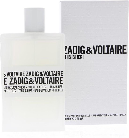 Zadig & Voltaire This Is Her 100 ml - Eau de Parfum - Parfum Femme - Emballage endommagé