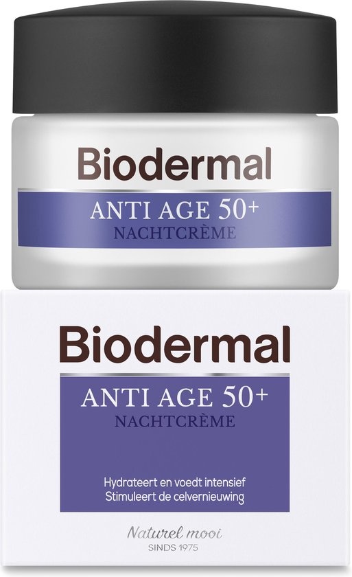 Biodermal Anti Age 50+ - Crème de nuit contre le vieillissement cutané - 50ml