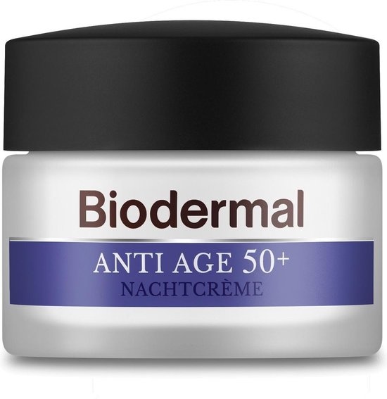 Biodermal Anti Age 50+ - Crème de nuit contre le vieillissement cutané - 50ml