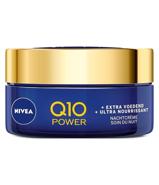 NIVEA Q10 Power + Crème de nuit anti-rides extra nourrissante - 50 ml - Emballage endommagé