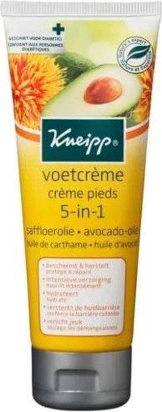 Kneipp saffloerolie avocado-olie 5 in 1 Voetcrème - 75 ml