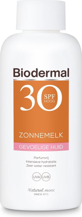 Crème Solaire Biodermique Peaux Sensibles - Lait Solaire - SPF 30 - 200 ml