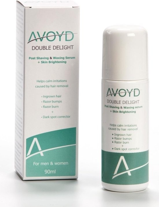 Avoyd Double Delight 90ml - Prevents and remedies ingrown hairs, shaving irritation and razor bumps. In addition, it reduces pigmentation spots - suitable for m / f - 043