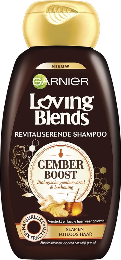 Garnier Loving Blends Shampooing Revitalisant Ginger Boost - 300 ml - Pour les cheveux mous et sans vie