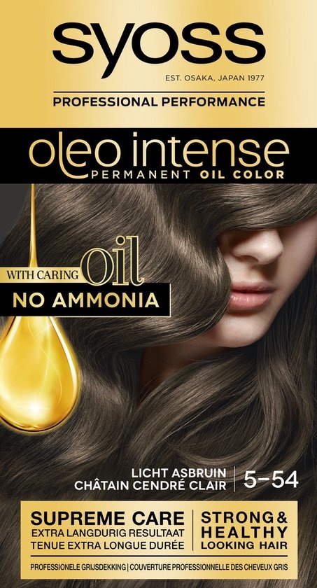 SYOSS Color Oleo Intense 5-54 Hell aschbraunes Haarfärbemittel - Verpackung beschädigt