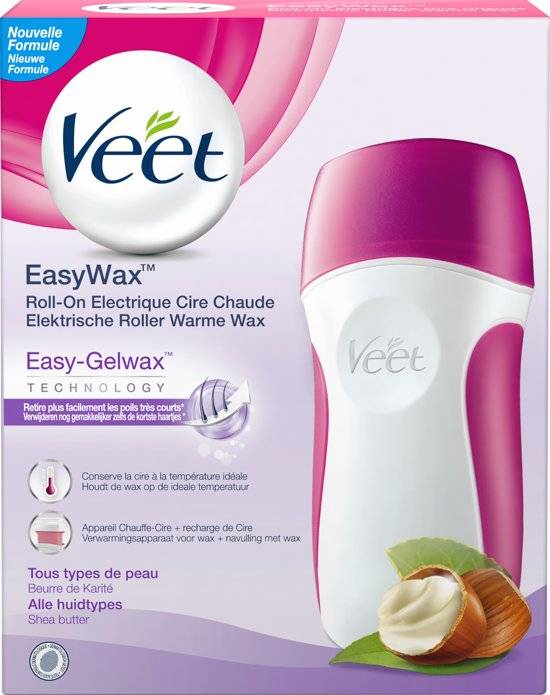 Veet Easy-Gelwax Elektrowalzen-Enthaarungswachs - Starter-Kit - Verpackung beschädigt