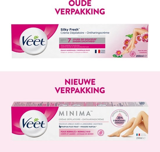 Veet Depilatory Cream - Normal Skin - Minima 200 ml - Packaging damaged