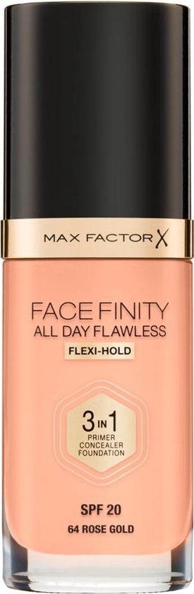 Max Factor Facefinity 3-in-1 Ganztägige makellose Foundation - 064 Roségold