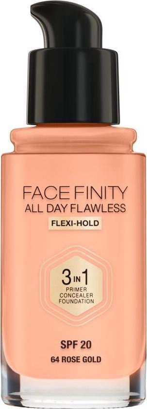 Max Factor Facefinity 3-en-1 All Day Flawless Foundation - 064 Rose Gold