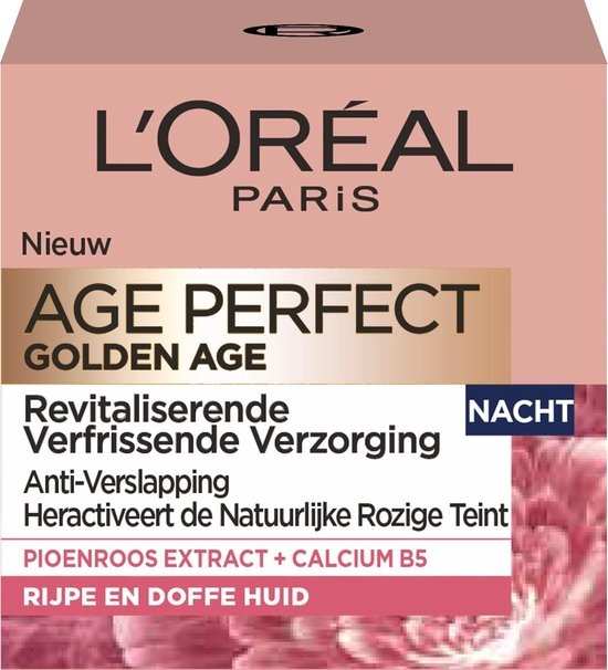 L'Oreal Paris Age Perfect Crème de Nuit Anti Rides Age d'Or - 50 ml - Emballage endommagé