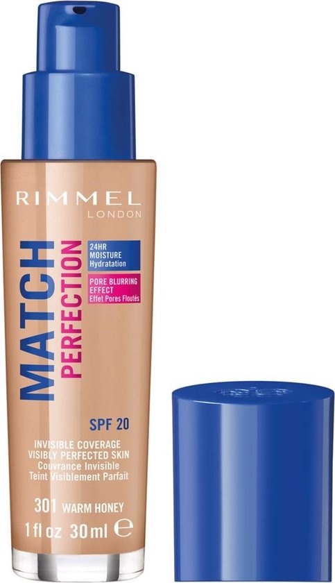 Rimmel London Match Perfection Foundation - 301 Warmer Honig