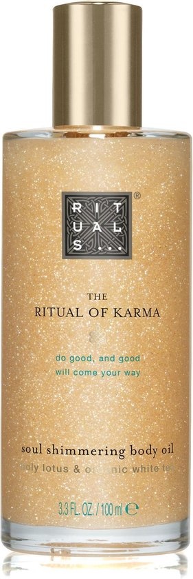 The Ritual of Karma Body Shimmer Oil, huile pour le corps 100 ml - Emballage endommagé