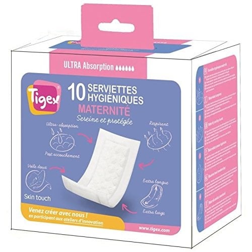 Compresses de maternité Tigex Boîte de 10 pièces - Onlinevoordeelshop