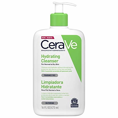 Nettoyant visage hydratant CeraVe, 473 ml, pour usage quotidien, peaux sèches à normales