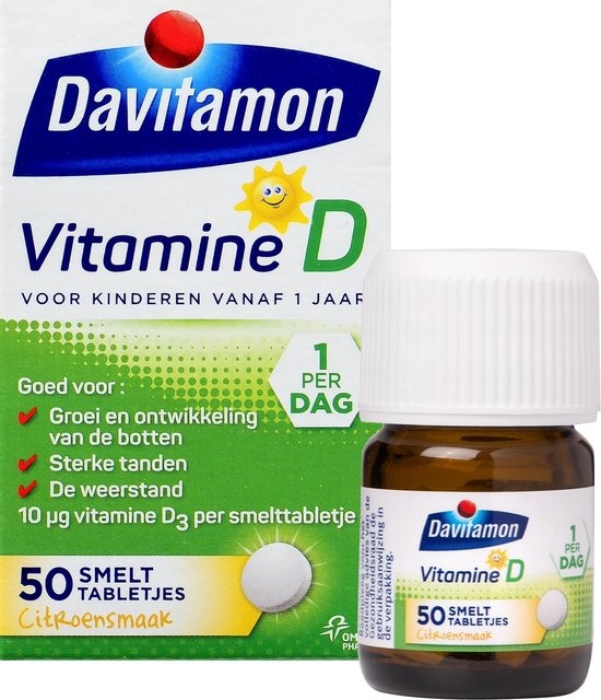 Davitamon Vitamine D Enfants - Croissance et développement - Comprimé fondant 50 pcs