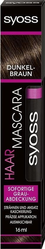 SYOSS Hair Mascara Coloration Cheveux Brun Foncé 16ml