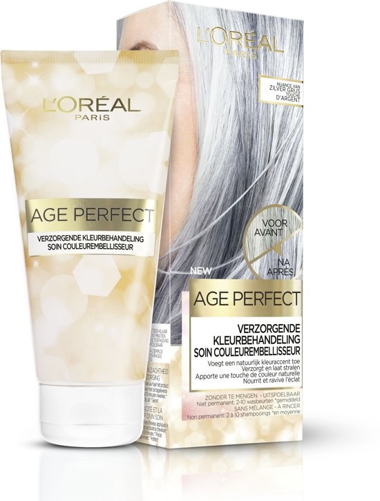 L'Oréal Paris Age Perfect Color Age Perfect Nourishing Color Treatment - Nuance of Silver Gray - Packaging damaged