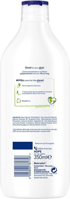 NIVEA Naturally Good Lotion corporelle naturelle à l'avocat et au bien-être - 350 ml