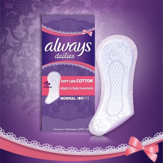 Always Dailies Soft Like Cotton Large - Pantyliners 48pcs. - Packaging damaged