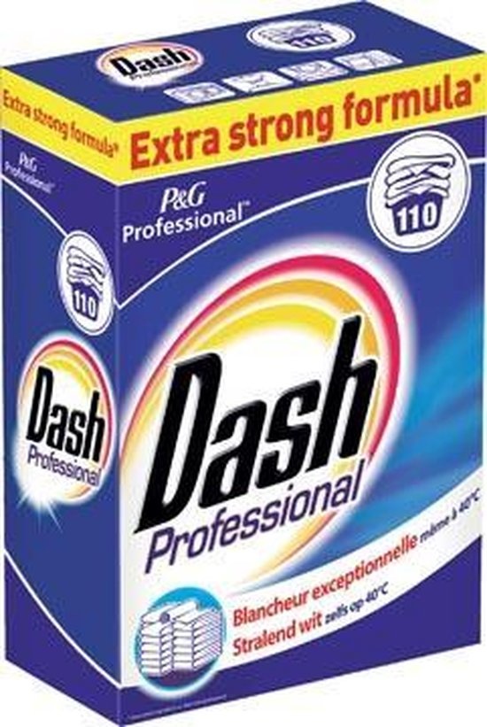 Dash lessive en poudre Pro Regular, pour linge blanc, 110 lavages
