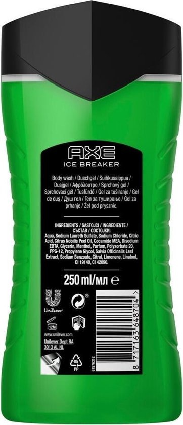 Ax - 2In1 Body & Hair Wash Shower Gel & Ice Shampoo