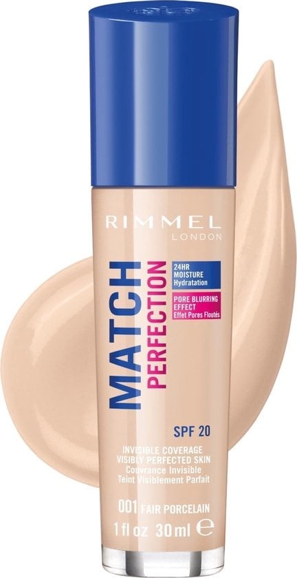 Rimmel London Match Perfection Foundation - 001 Light Ivory