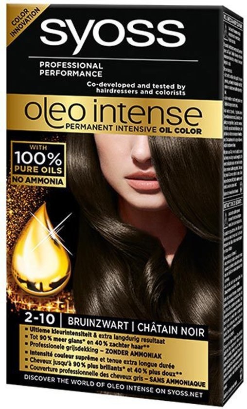 SYOSS Color Oleo Intense 2-10 Teinture pour les cheveux brun-noir - Emballage endommagé