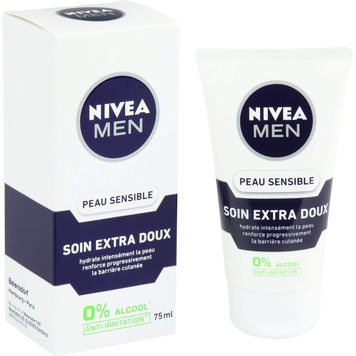 NIVEA MEN extra sanfte Pflege für empfindliche Haut - 75 ml