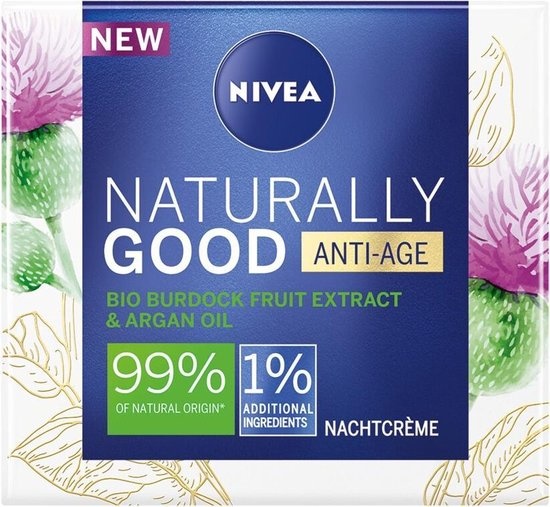 NIVEA Naturally Good Anti - Rimple Anti-Age Night Cream - 50ml - Emballage endommagé