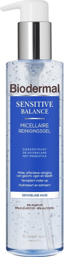 Biodermal Sensitive Balance Micellar Cleansing Gel with Hyaluronic Acid - for sensitive skin - 200ml